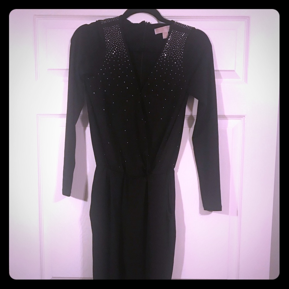 Black Michael Kors skinny leg jumpsuit